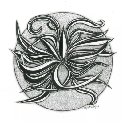 oeuvre abstraite florale