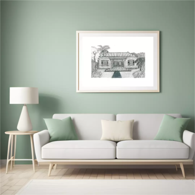 Galerie rue des manguiers avec les arbres